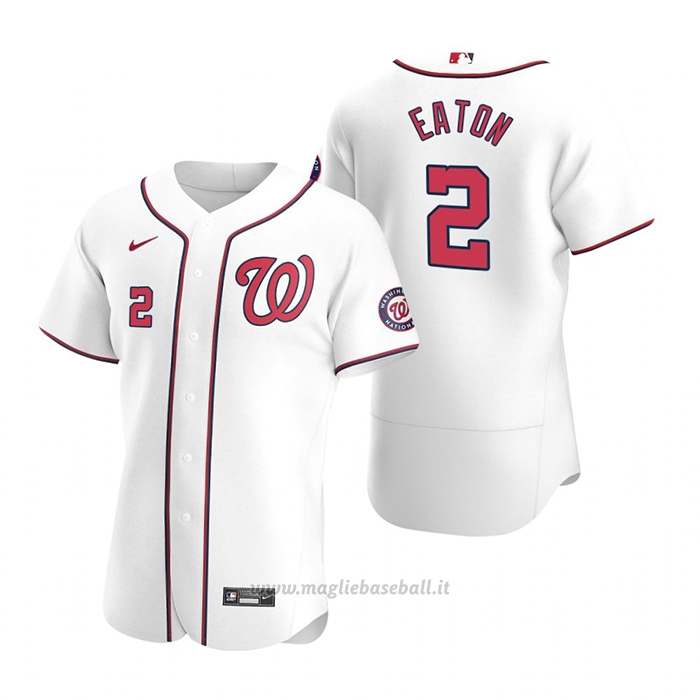 Maglia Baseball Uomo Washington Nationals Adam Eaton Autentico Primera 2020 Bianco